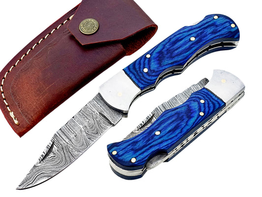 Damascus Handcrafted Folding Pocket Knife