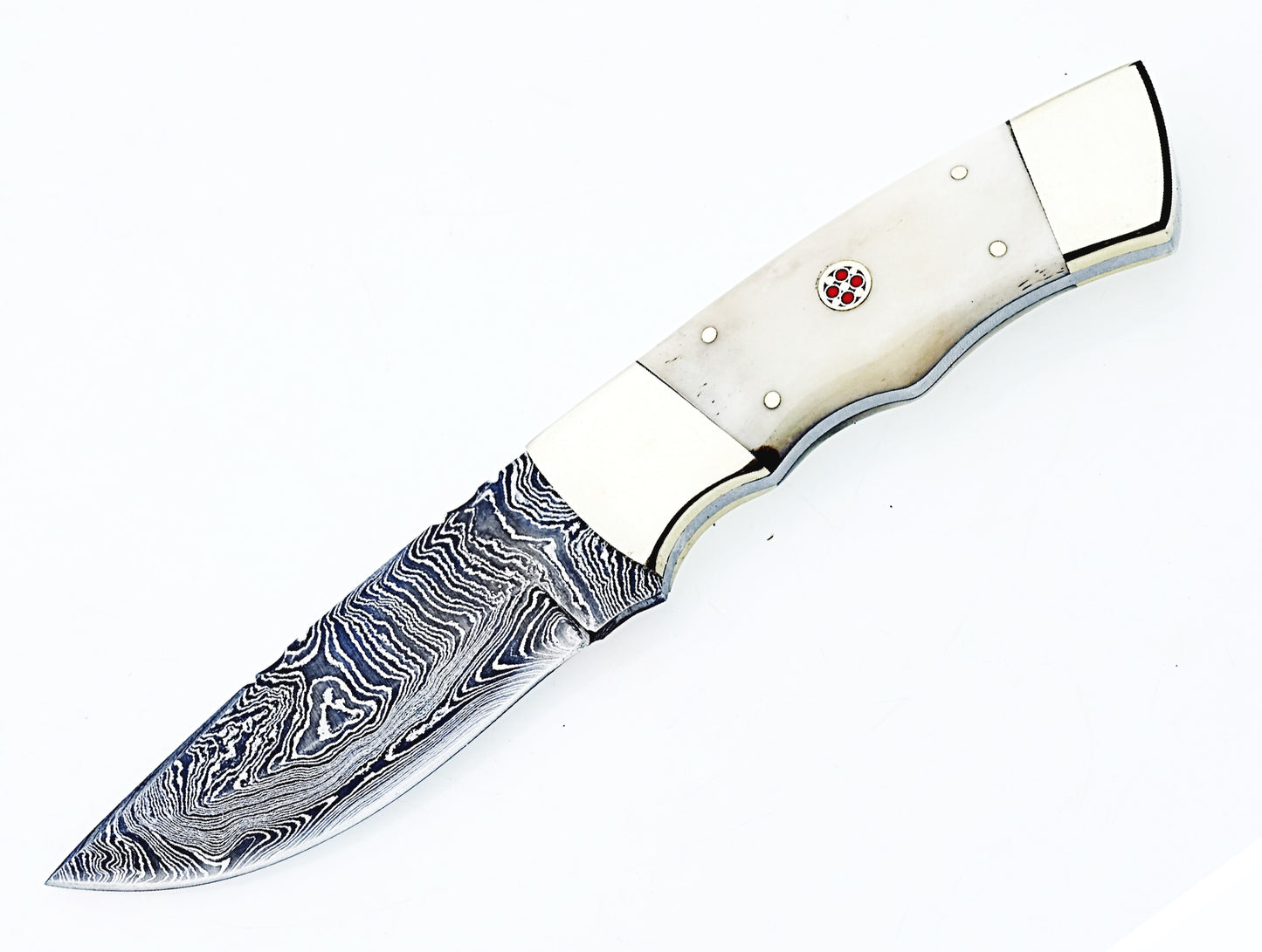 2024 Handcrafted Custom Damascus Steel Hunting Knife | Leather Sheath | Hope Blades