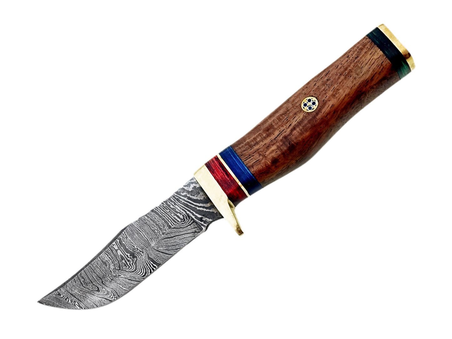 2024 Handcrafted Damascus Steel Hunting Knife – Sharp Cutting Edge Blade with Unique Handle