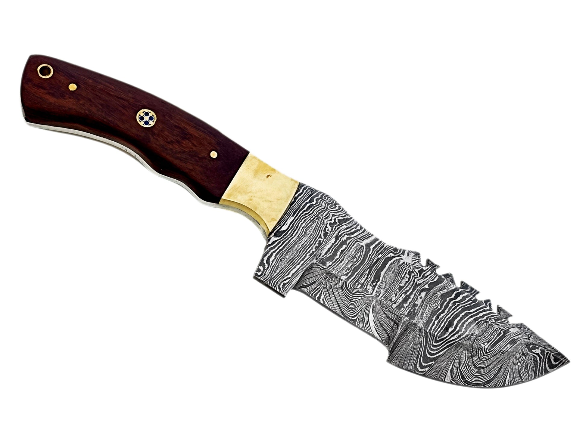 Unique Handle Damascus Hunting Knife