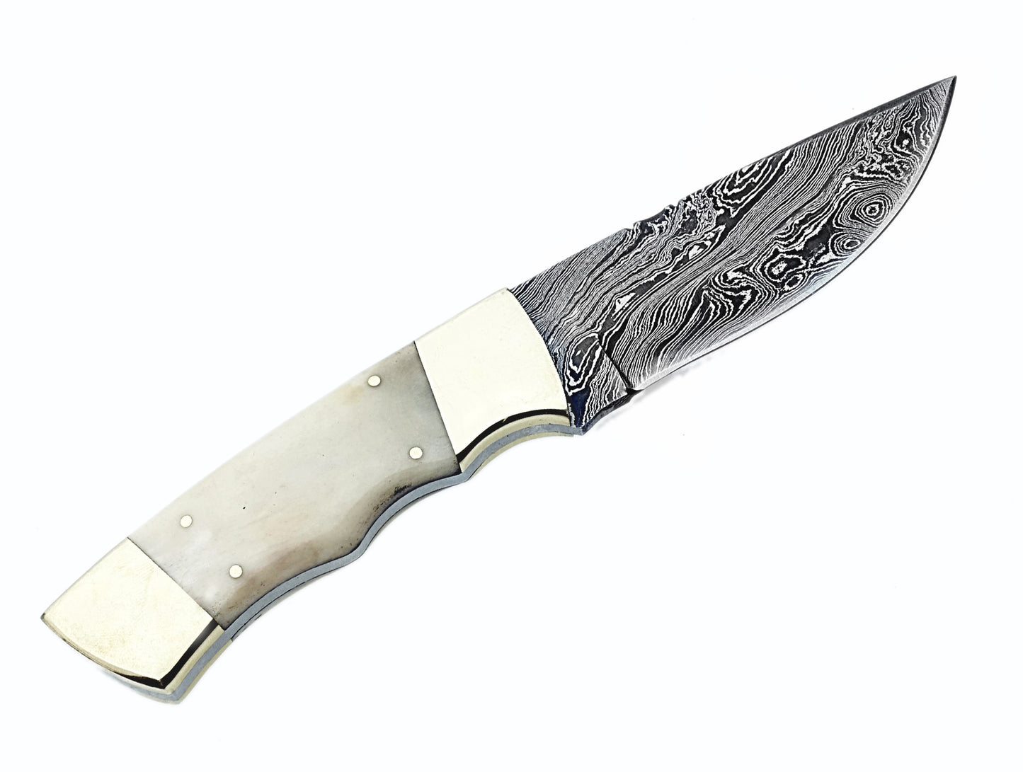 2024 Handcrafted Custom Damascus Steel Hunting Knife | Leather Sheath | Hope Blades