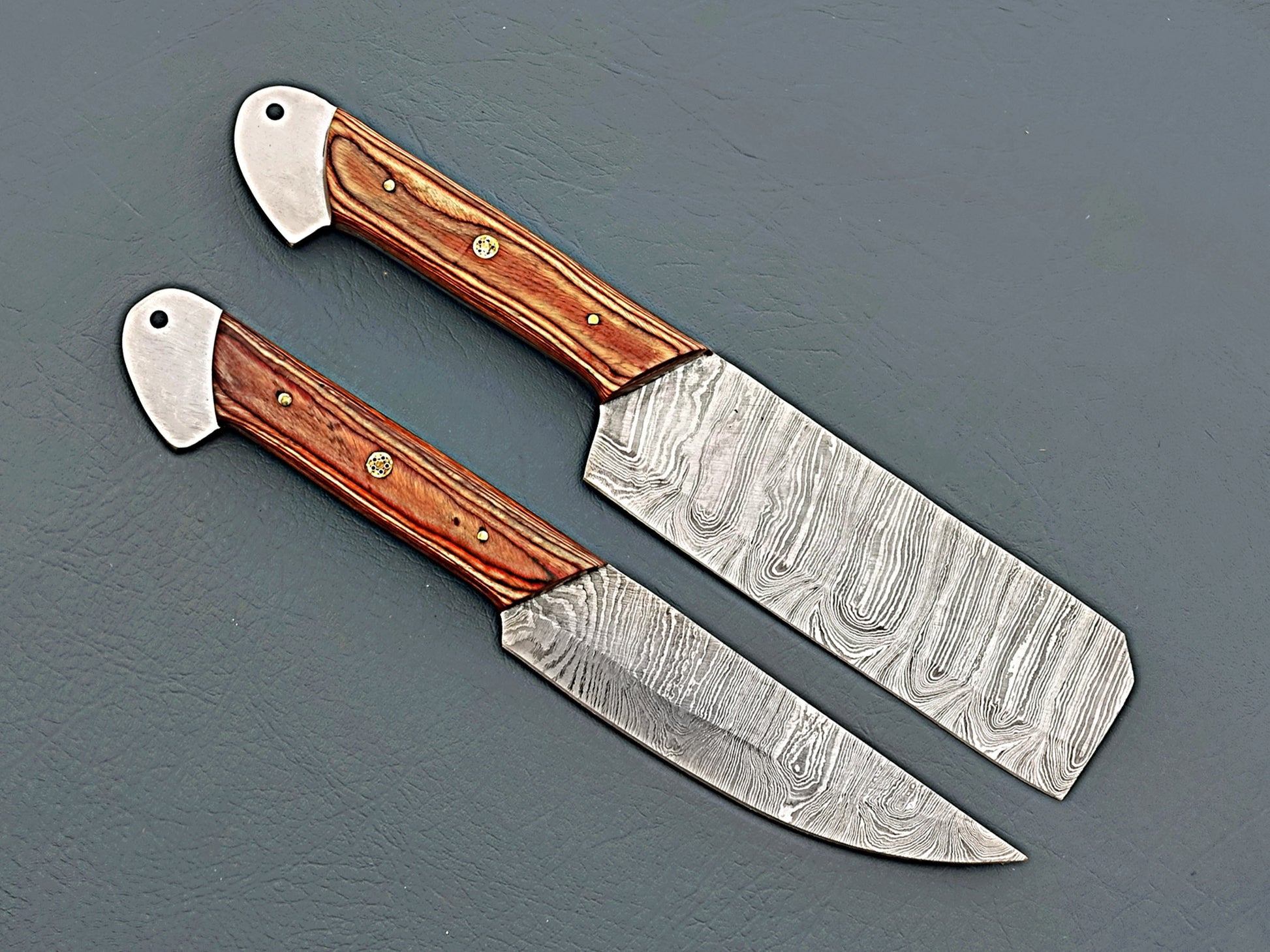 2 Damascus Steel Knives