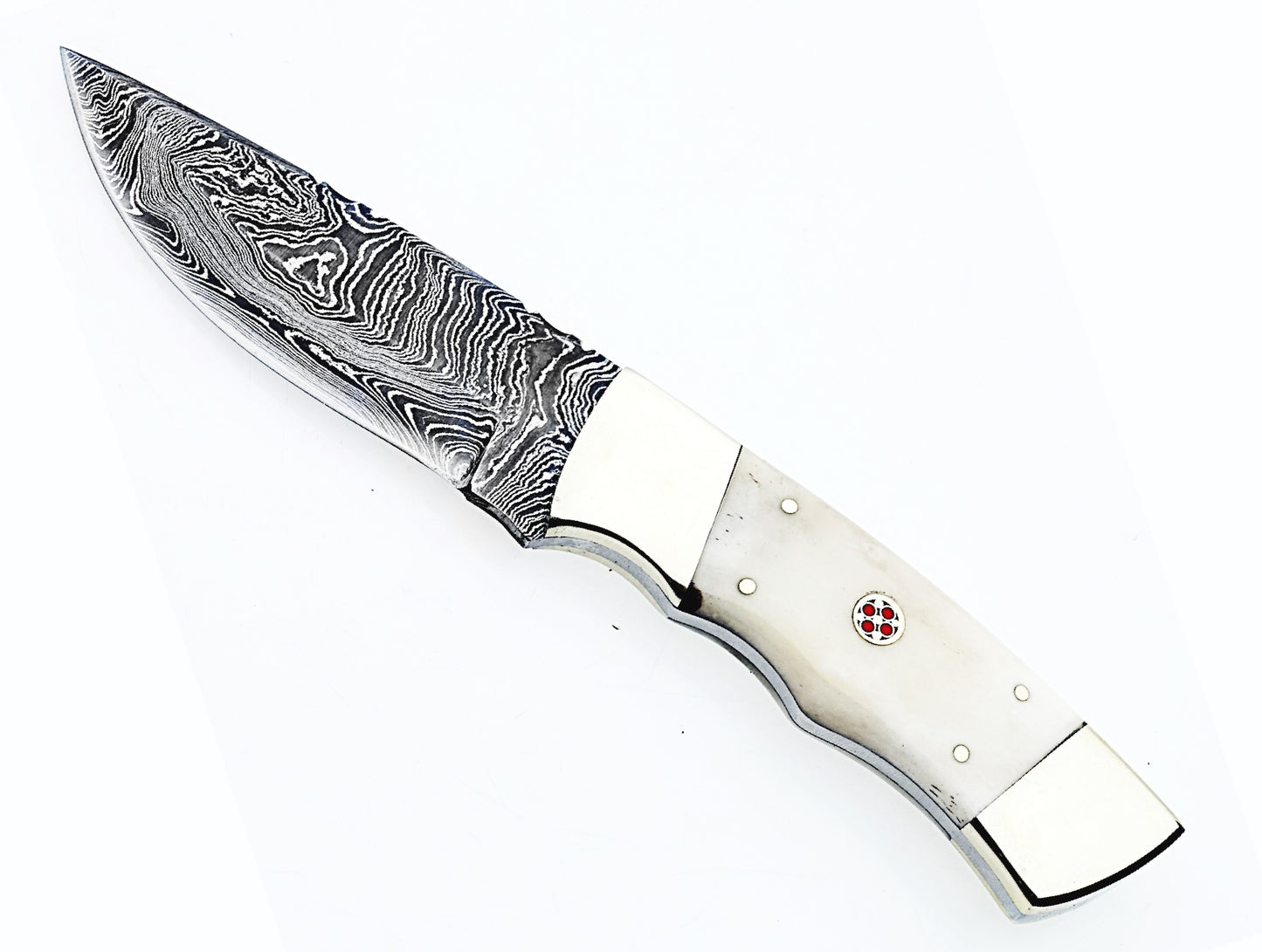 2024 Handcrafted Custom Damascus Steel Hunting Knife | Leather Sheath | Hope Blades