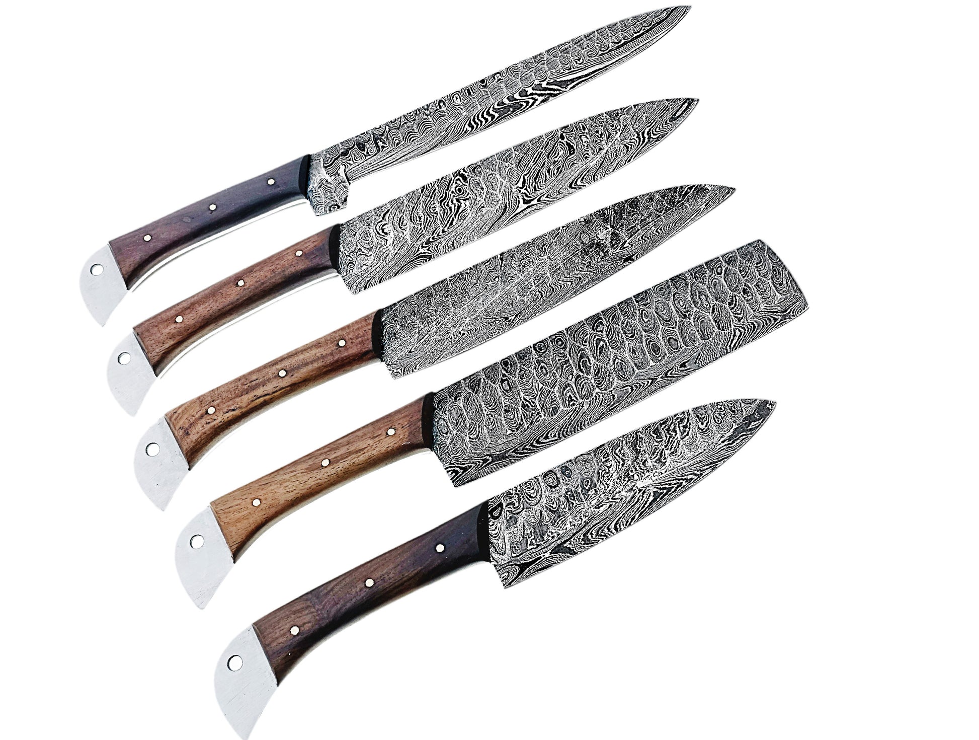 5 Pcs Damascus Chef Knives