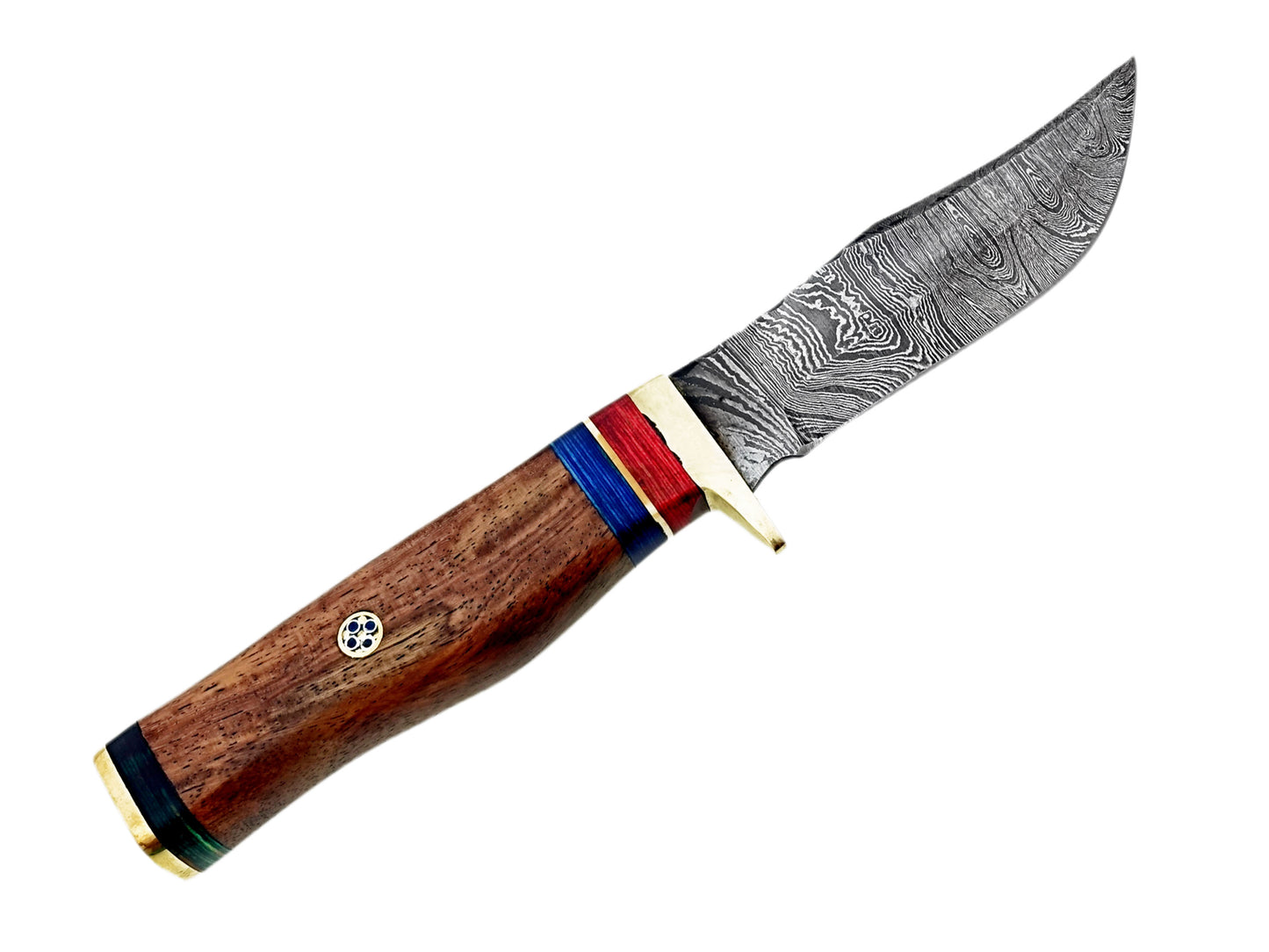 2024 Handcrafted Damascus Steel Hunting Knife – Sharp Cutting Edge Blade with Unique Handle