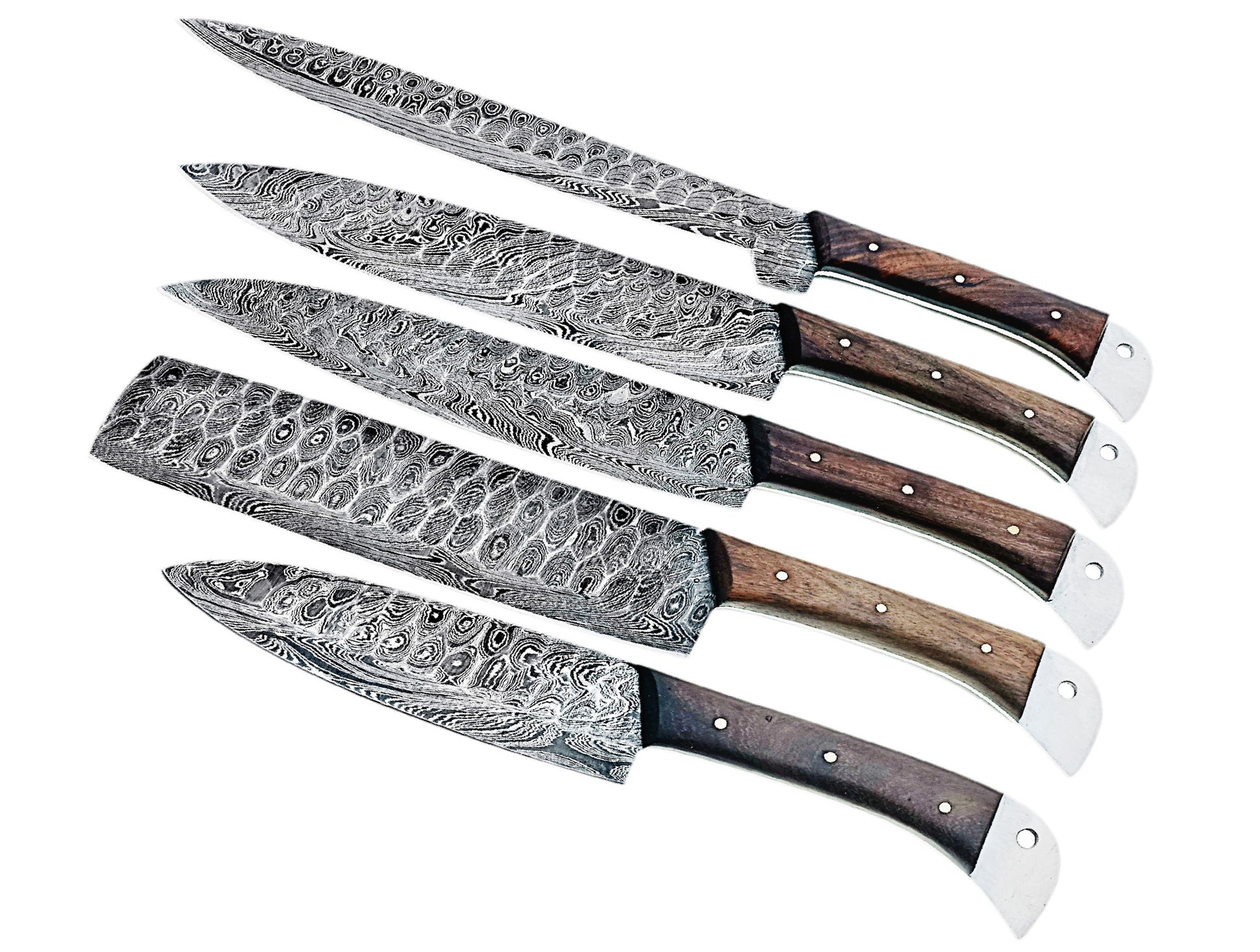 Handcrafted Damascus Chef Knifes Set