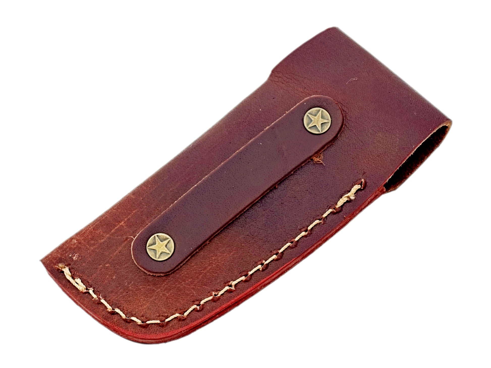 Brown leather Cover for Damascus Knife