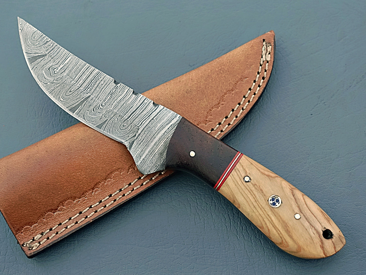 Hope Blades 2024 Premium Damascus Hunting Knife - Handcrafted Camping Knife