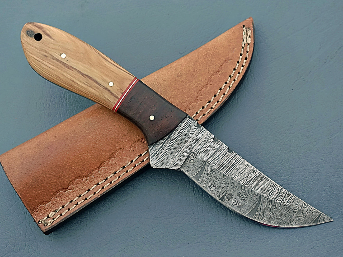 Hope Blades 2024 Premium Damascus Hunting Knife - Handcrafted Camping Knife