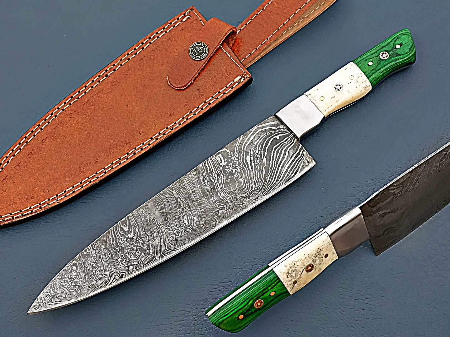 2024 Handmade Damascus Chef Knife - Premium Kitchen Knife by Hope Blades