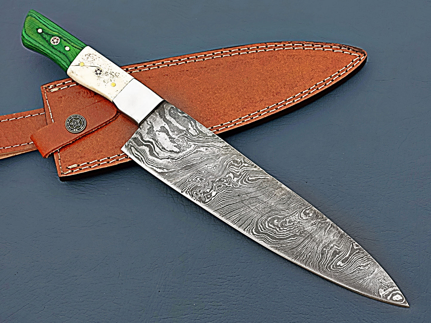 2024 Handmade Damascus Chef Knife - Premium Kitchen Knife by Hope Blades