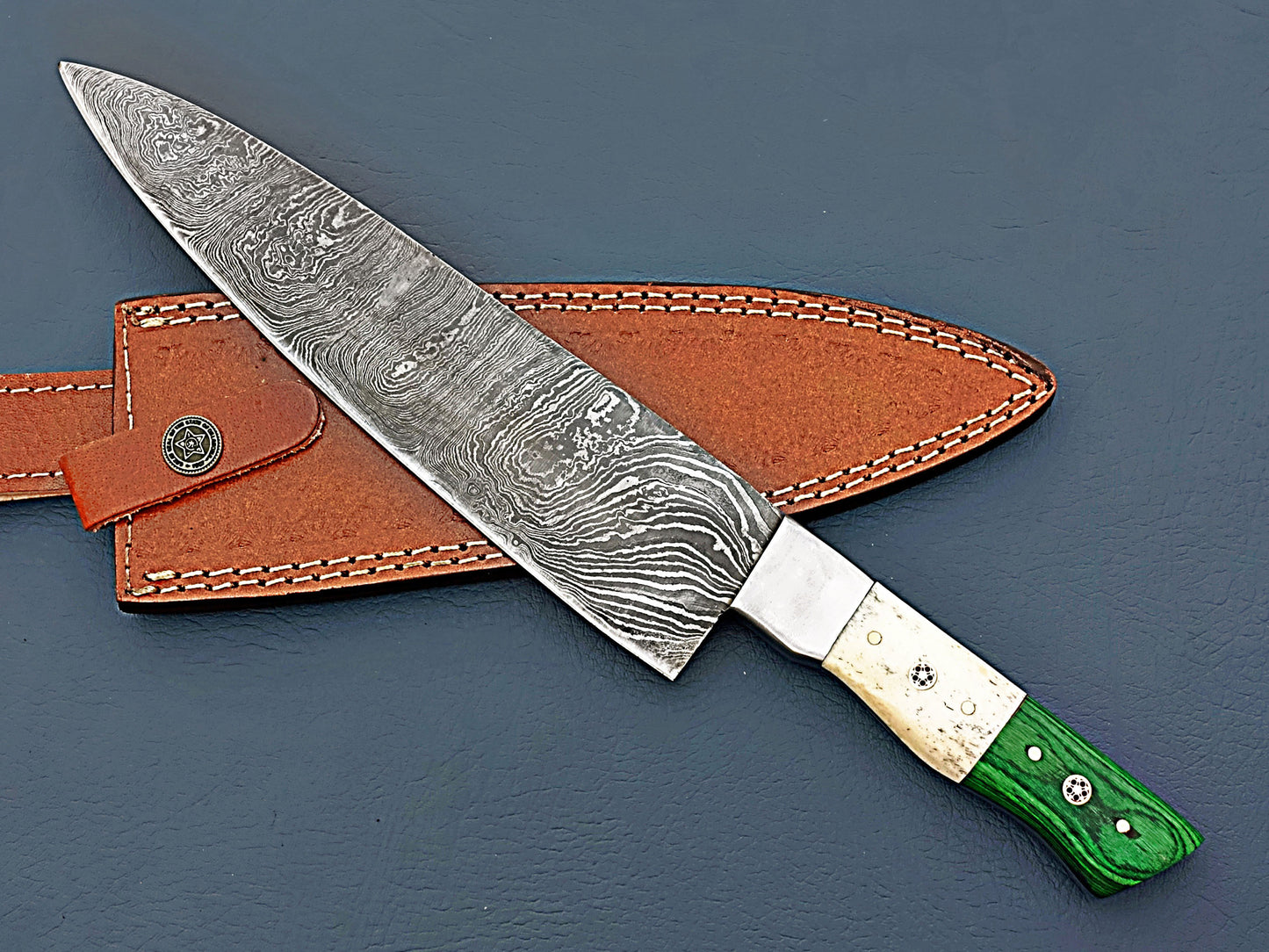 2024 Handmade Damascus Chef Knife - Premium Kitchen Knife by Hope Blades