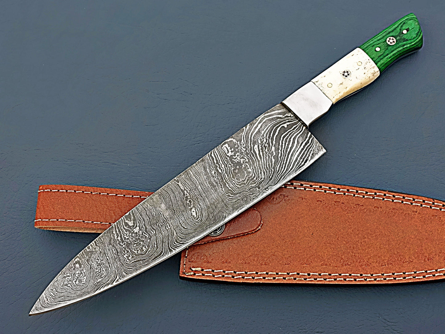 2024 Handmade Damascus Chef Knife - Premium Kitchen Knife by Hope Blades