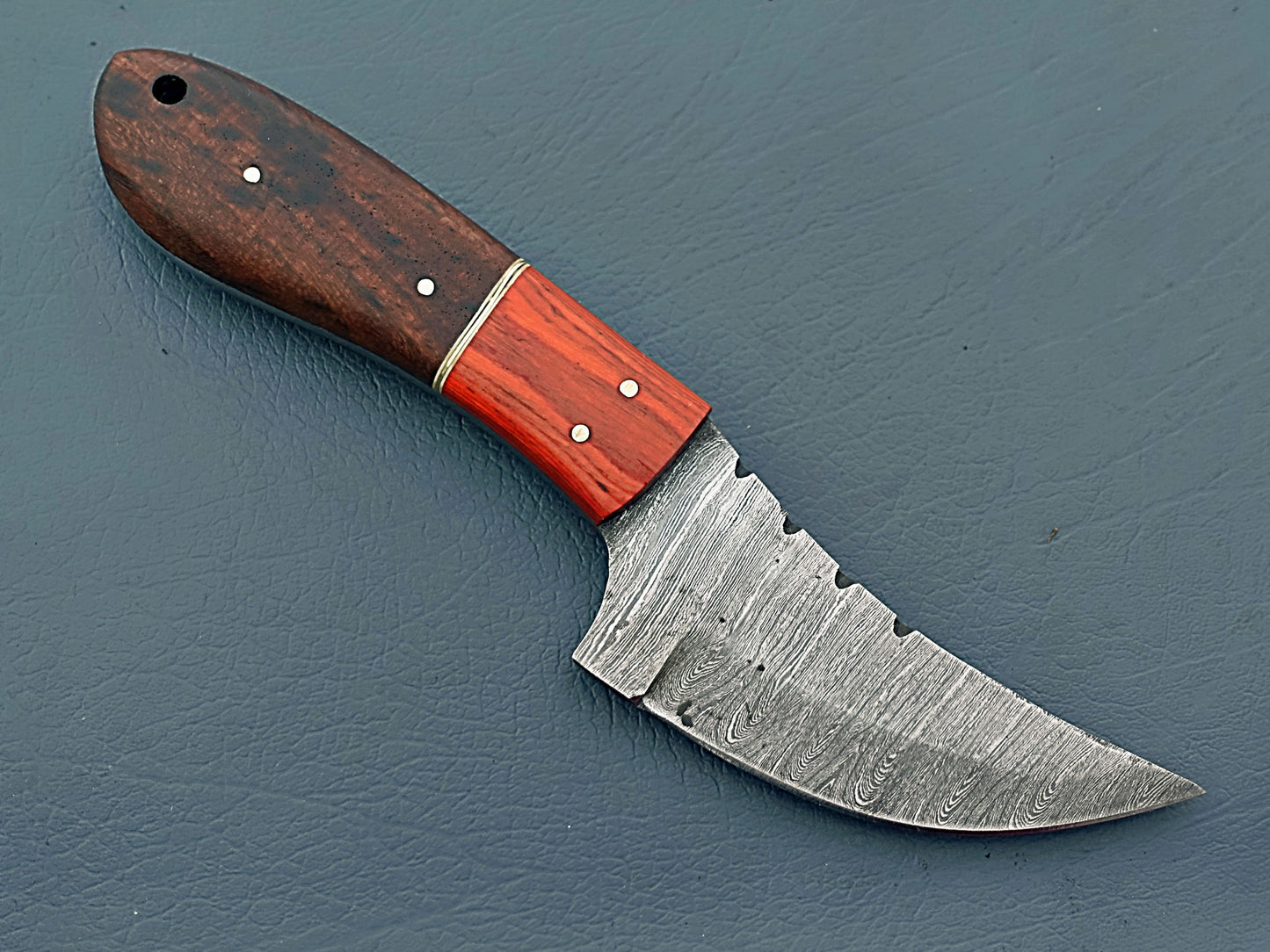 2024 Damascus Hunting Knife with Sheath | Rosewood Fixed Blade Knife | Custom Hunting Knife