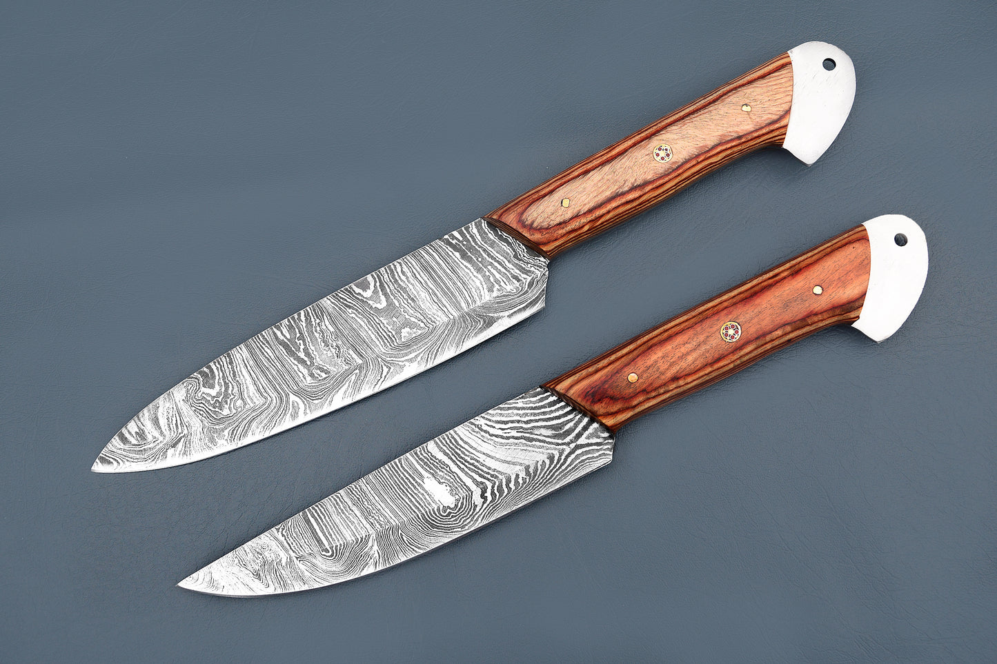 Damascus Personalized Steak Knives Set