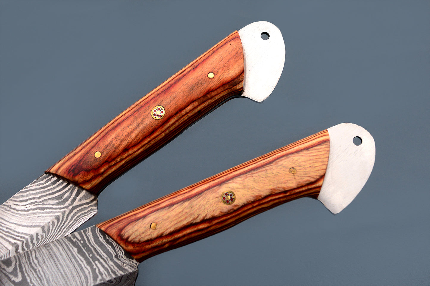 Damascus Knives Wooden handle